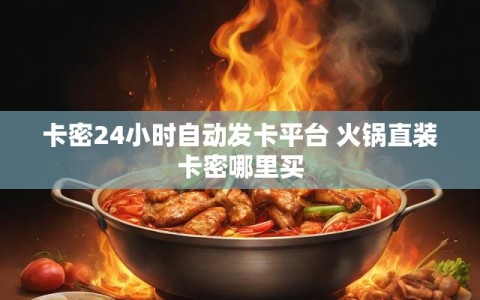 卡密24小时自动发卡平台 火锅直装卡密哪里买