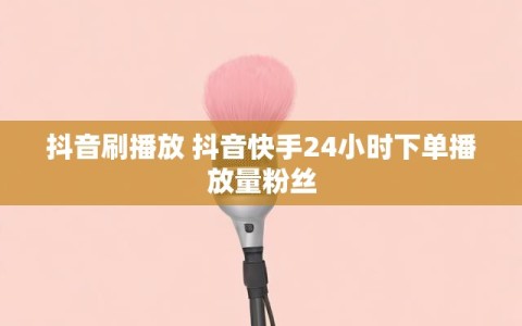 抖音刷播放 抖音快手24小时下单播放量粉丝