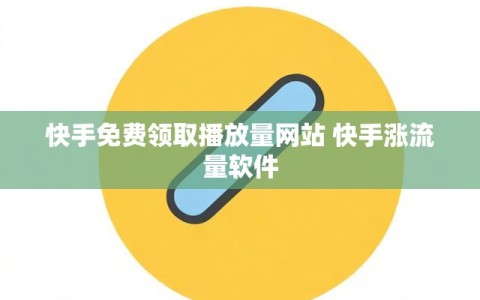 快手免费领取播放量网站 快手涨流量软件