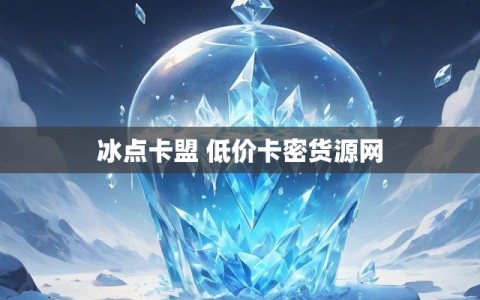 冰点卡盟 低价卡密货源网