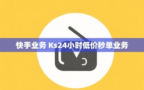 快手业务 Ks24小时低价秒单业务