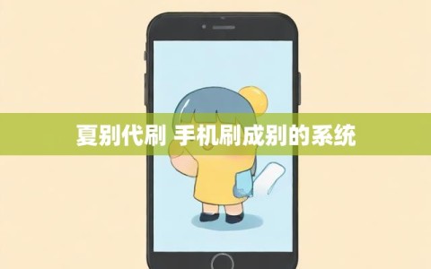 夏别代刷 手机刷成别的系统