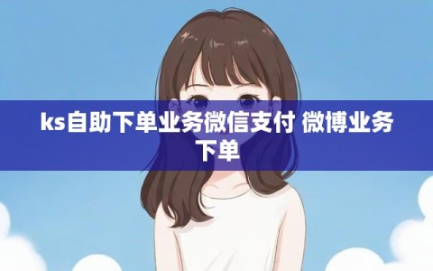 ks自助下单业务微信支付 微博业务下单