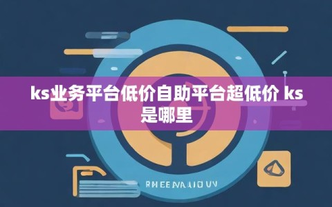 ks业务平台低价自助平台超低价 ks是哪里