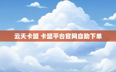 云天卡盟 卡盟平台官网自助下单