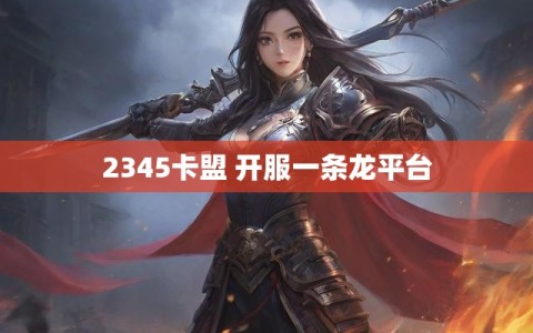 2345卡盟 开服一条龙平台
