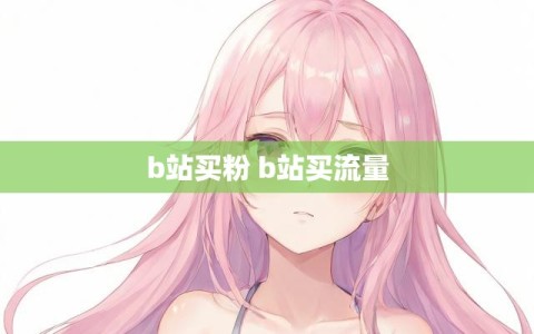 b站买粉 b站买流量