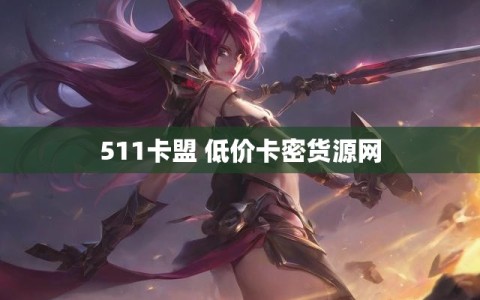 511卡盟 低价卡密货源网