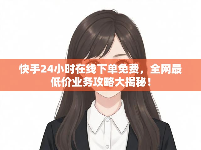 快手24小时在线下单免费，全网最低价业务攻略大揭秘！